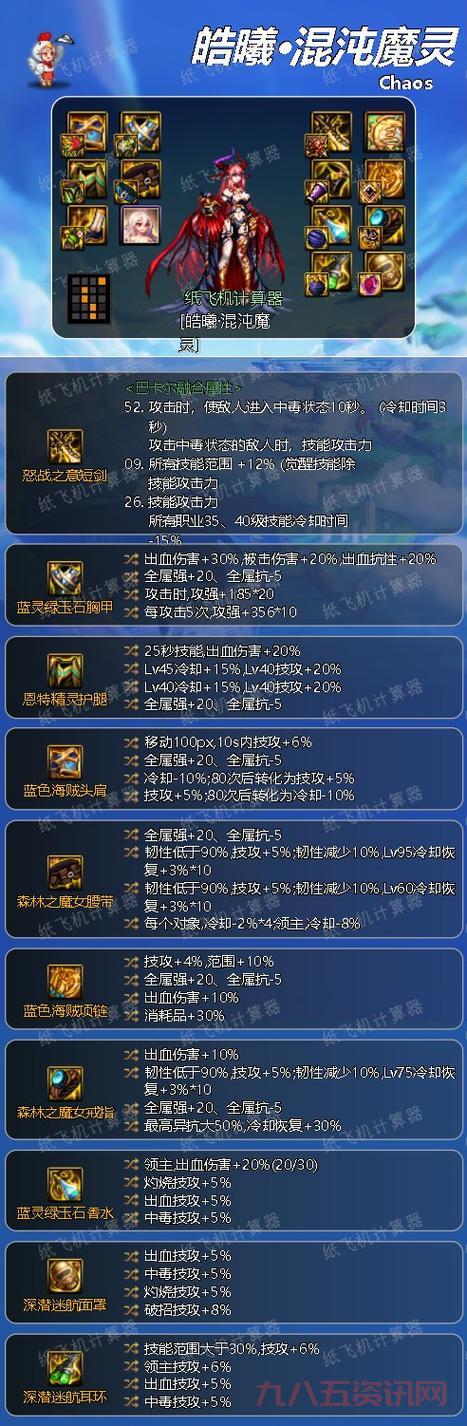 平民玩家必看:dnf混沌魔灵刷图加点平民方案!