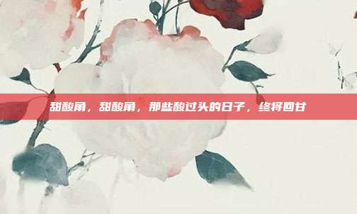 甜酸角,甜酸角,那些酸过头的日子,终将回甘