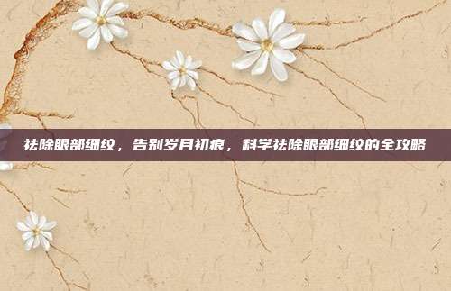 祛除眼部细纹,告别岁月初痕,科学祛除眼部细纹的全攻略