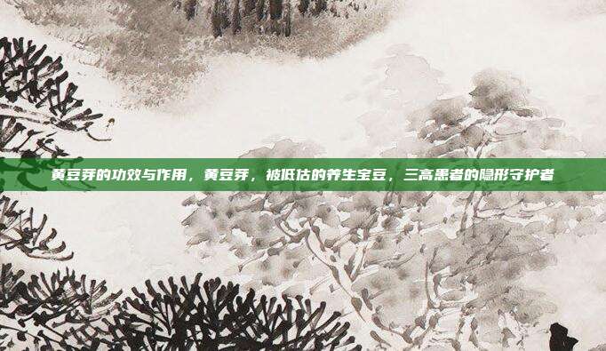 黄豆芽的功效与作用,黄豆芽,被低估的养生宝豆,三高患者的隐形守护者
