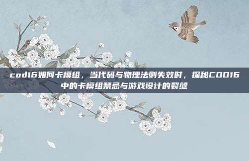 cod16如何卡模组,当代码与物理法则失效时,探秘COD16中的卡模组禁忌与游戏设计的裂缝