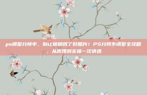 ps调整分辨率,别让模糊毁了好照片!PS分辨率调整全攻略,从原理到实操一次讲透