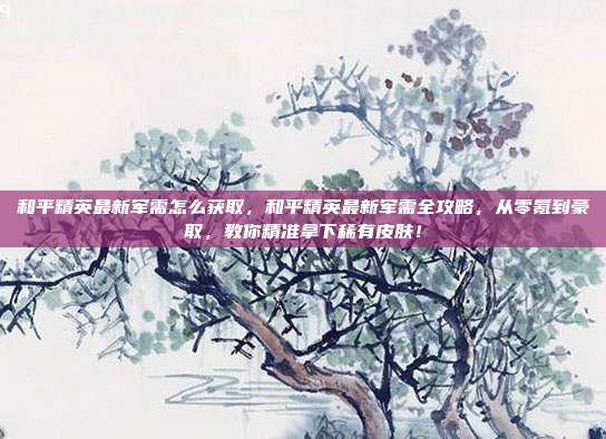 和平精英最新军需怎么获取,和平精英最新军需全攻略,从零氪到豪取,教你精准拿下稀有皮肤!