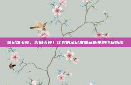笔记本卡顿,告别卡顿!让你的笔记本重获新生的终极指南