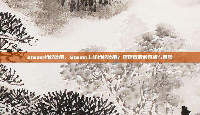 steam蚂蚁信用,Steam上线蚂蚁信用?聊聊背后的真相与风险