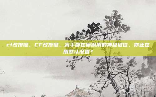 cf改按键，CF改按键，高手都在偷偷用的神级键位，你还在用默认设置？