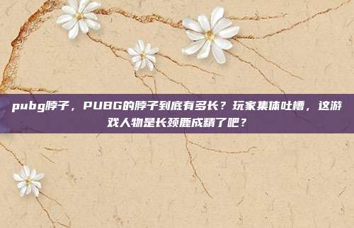 pubg脖子,PUBG的脖子到底有多长?玩家集体吐槽,这游戏人物是长颈鹿成精了吧?