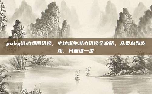 pubg准心如何切换，绝地求生准心切换全攻略，从菜鸟到吃鸡，只差这一步