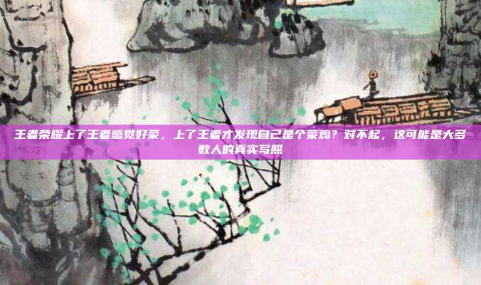 王者荣耀上了王者感觉好菜,上了王者才发现自己是个菜鸡?对不起,这可能是大多数人的真实写照