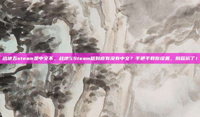 战地五steam是中文不,战地5Steam版到底有没有中文?手把手教你设置,别踩坑了!