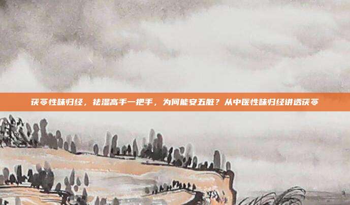 茯苓性味归经,祛湿高手一把手,为何能安五脏?从中医性味归经讲透茯苓