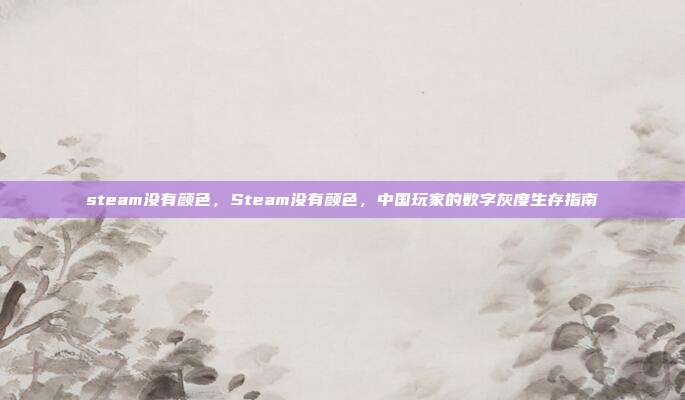 steam没有颜色,Steam没有颜色,中国玩家的数字灰度生存指南
