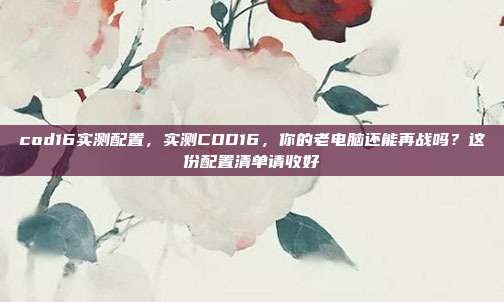 cod16实测配置,实测COD16,你的老电脑还能再战吗?这份配置清单请收好