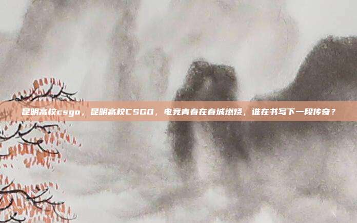 昆明高校csgo,昆明高校CSGO,电竞青春在春城燃烧,谁在书写下一段传奇?