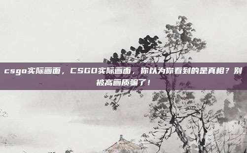 csgo实际画面，CSGO实际画面，你以为你看到的是真相？别被高画质骗了！