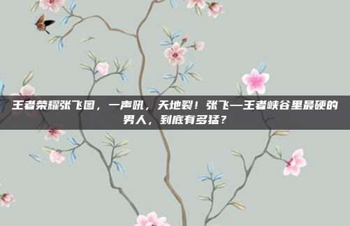 王者荣耀张飞图，一声吼，天地裂！张飞—王者峡谷里最硬的男人，到底有多猛？