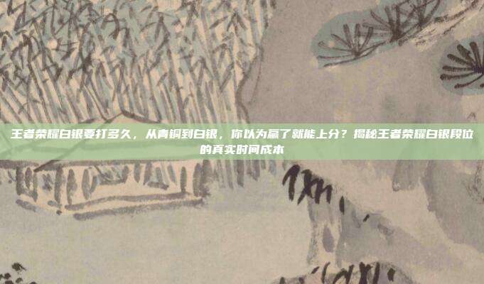王者荣耀白银要打多久,从青铜到白银,你以为赢了就能上分?揭秘王者荣耀白银段位的真实时间成本