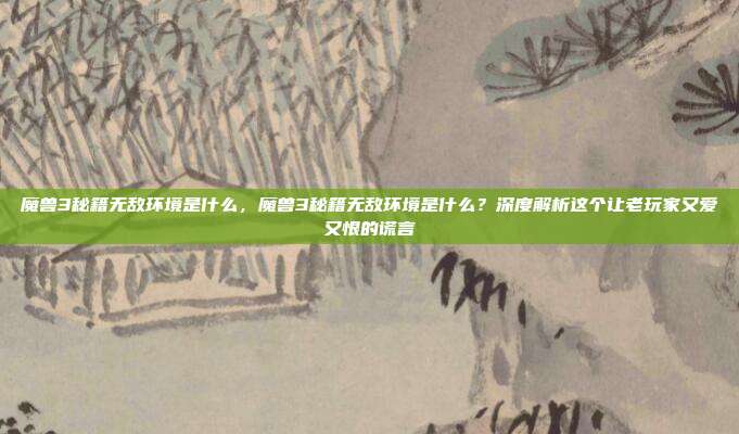 魔兽3秘籍无敌环境是什么,魔兽3秘籍无敌环境是什么?深度解析这个让老玩家又爱又恨的谎言