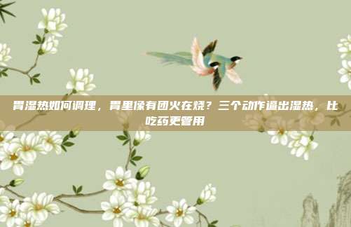胃湿热如何调理，胃里像有团火在烧？三个动作逼出湿热，比吃药更管用