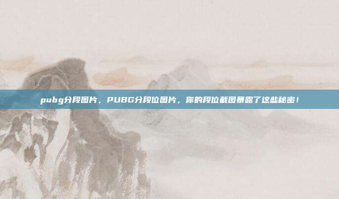 pubg分段图片,PUBG分段位图片,你的段位截图暴露了这些秘密!