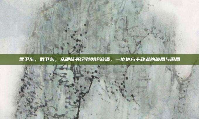 武卫东,武卫东,从硬核书记到舆论漩涡,一位地方主政者的破局与困局