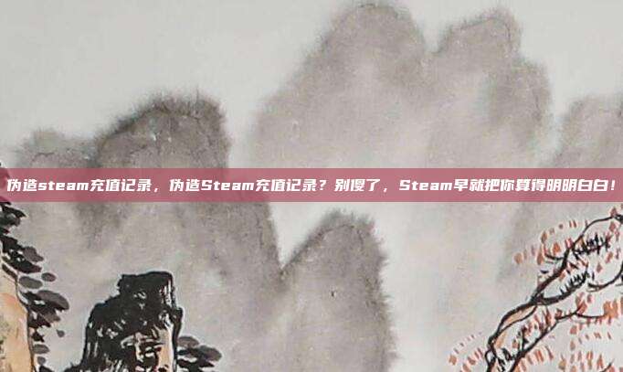 伪造steam充值记录,伪造Steam充值记录?别傻了,Steam早就把你算得明明白白!
