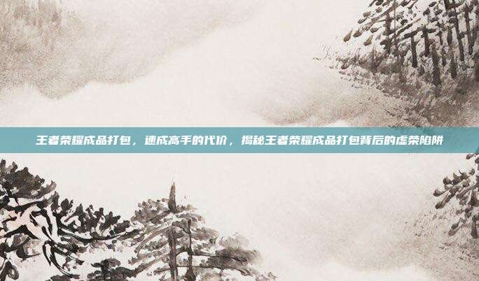 王者荣耀成品打包,速成高手的代价,揭秘王者荣耀成品打包背后的虚荣陷阱