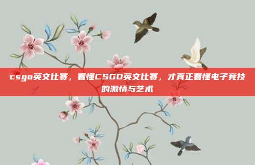 csgo英文比赛,看懂CSGO英文比赛,才真正看懂电子竞技的激情与艺术