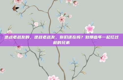 逆战老战友的,逆战老战友,你们还在吗?致那些年一起扛过枪的兄弟