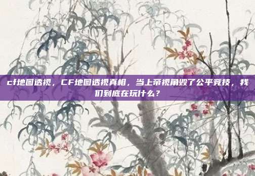 cf地图透视,CF地图透视真相,当上帝视角毁了公平竞技,我们到底在玩什么?