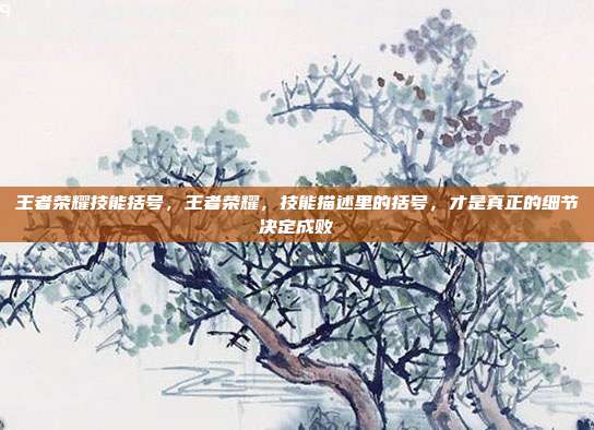 王者荣耀技能括号，王者荣耀，技能描述里的括号，才是真正的细节决定成败