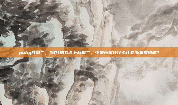 pubg战狼二，当PUBG遇上战狼二，中国玩家凭什么让老外集体破防？