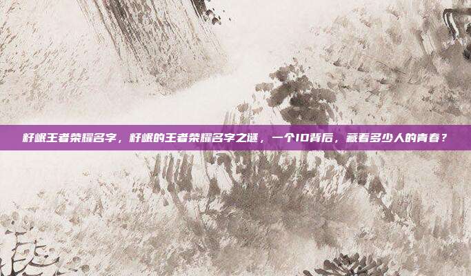 籽岷王者荣耀名字,籽岷的王者荣耀名字之谜,一个ID背后,藏着多少人的青春?