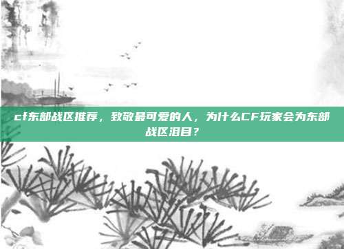 cf东部战区推荐,致敬最可爱的人,为什么CF玩家会为东部战区泪目?