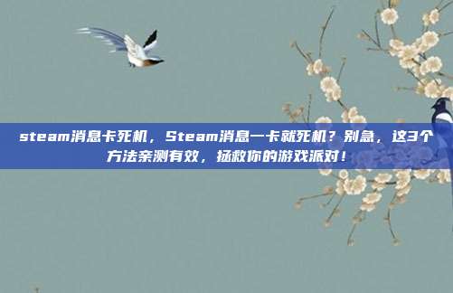 steam消息卡死机，Steam消息一卡就死机？别急，这3个方法亲测有效，拯救你的游戏派对！