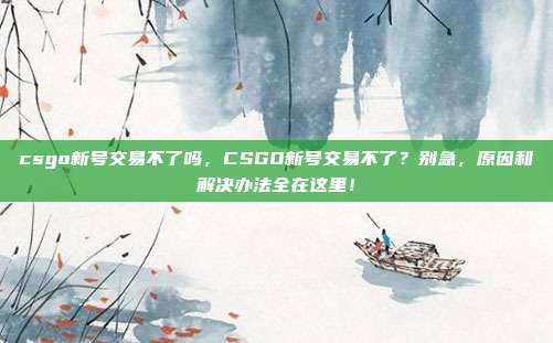 csgo新号交易不了吗，CSGO新号交易不了？别急，原因和解决办法全在这里！
