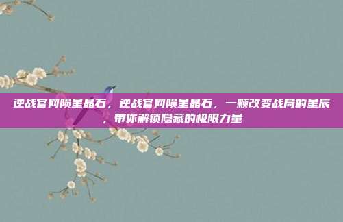 逆战官网陨星晶石，逆战官网陨星晶石，一颗改变战局的星辰，带你解锁隐藏的极限力量