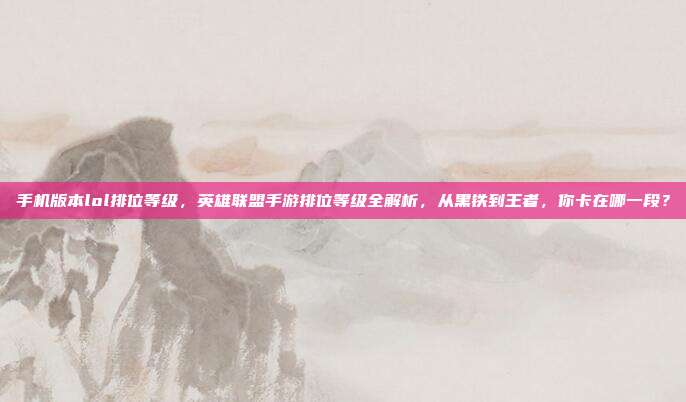 手机版本lol排位等级，英雄联盟手游排位等级全解析，从黑铁到王者，你卡在哪一段？