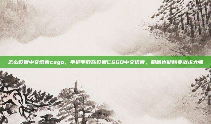 怎么设置中文语音csgo，手把手教你设置CSGO中文语音，萌新也能秒变战术大师