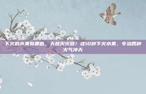 下火的水果有哪些,天然灭火器!这10种下火水果,专治各种火气冲天
