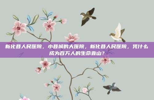 新化县人民医院，小县城的大医院，新化县人民医院，凭什么成为百万人的生命靠山？