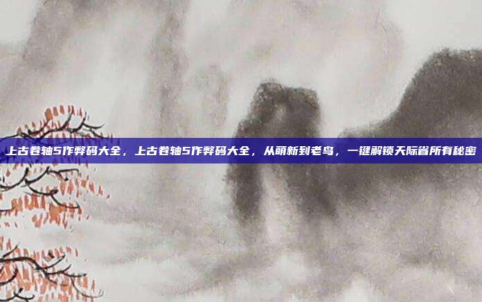 上古卷轴5作弊码大全,上古卷轴5作弊码大全,从萌新到老鸟,一键解锁天际省所有秘密