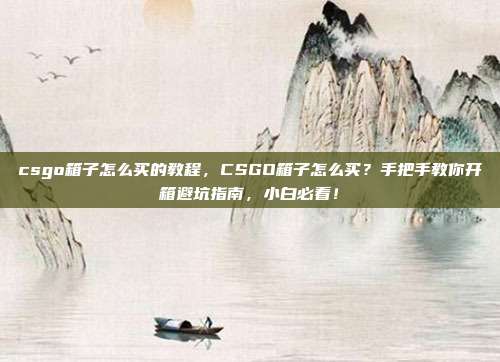 csgo箱子怎么买的教程，CSGO箱子怎么买？手把手教你开箱避坑指南，小白必看！