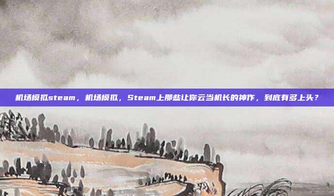 机场模拟steam，机场模拟，Steam上那些让你云当机长的神作，到底有多上头？