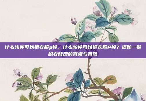什么软件可以把衣服p掉，什么软件可以把衣服P掉？揭秘一键脱衣背后的真相与风险