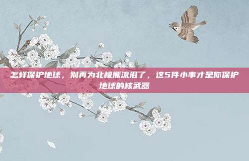 怎样保护地球，别再为北极熊流泪了，这5件小事才是你保护地球的核武器
