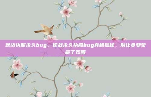 逆战执照永久bug，逆战永久执照bug真相揭秘，别让贪婪蒙蔽了双眼