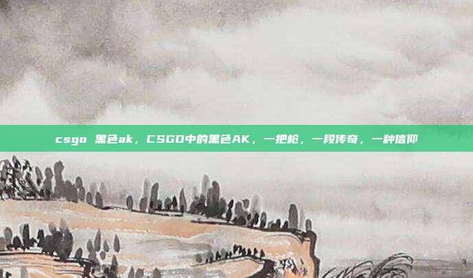 csgo 黑色ak，CSGO中的黑色AK，一把枪，一段传奇，一种信仰