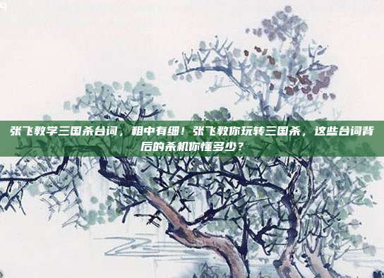 张飞教学三国杀台词，粗中有细！张飞教你玩转三国杀，这些台词背后的杀机你懂多少？