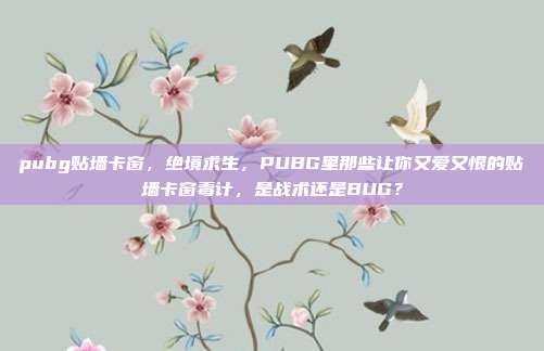 pubg贴墙卡窗，绝境求生，PUBG里那些让你又爱又恨的贴墙卡窗毒计，是战术还是BUG？